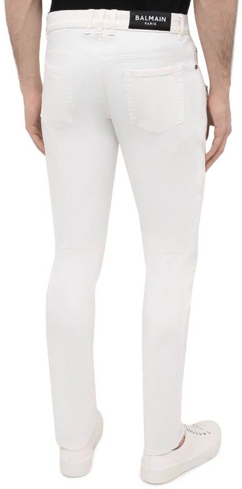 Balmain Jeans Slim Fit Bianchi Wit