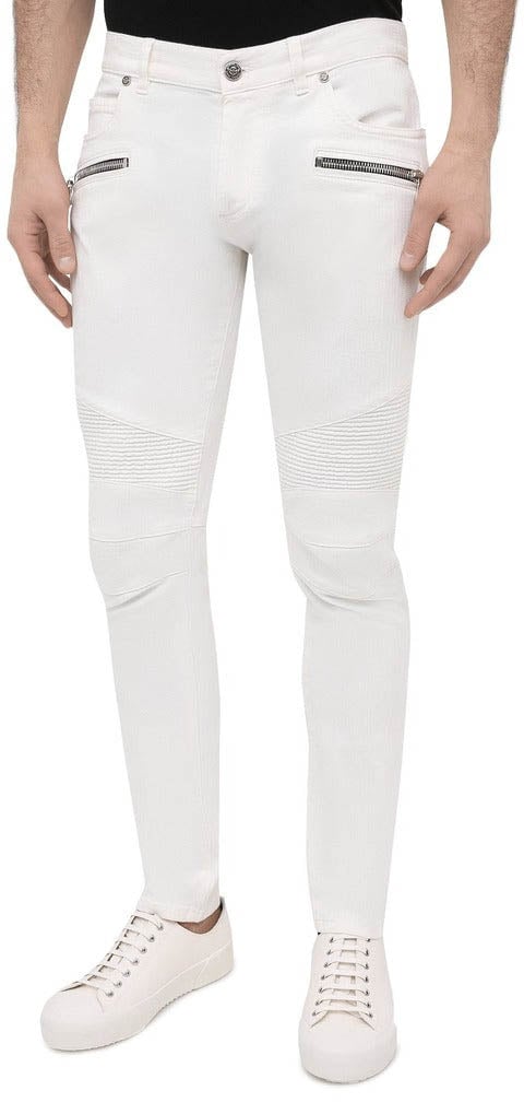 Balmain Jeans Slim Fit Bianchi Wit