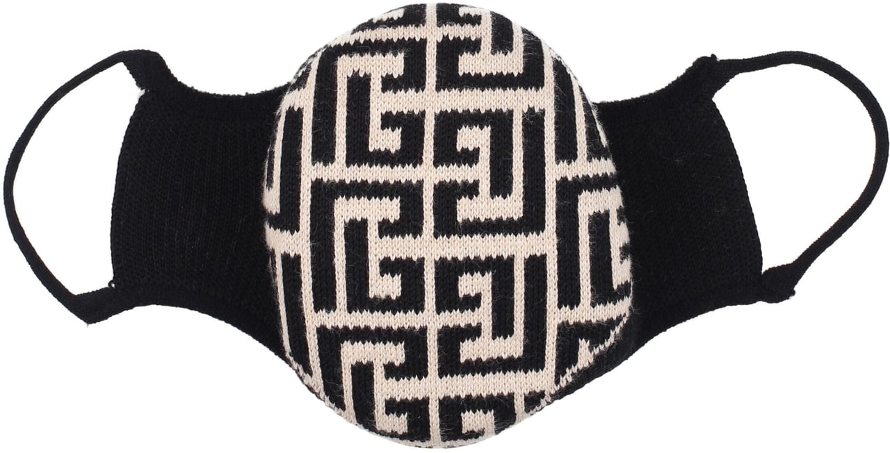 Balmain Balmain Beige Cotton Facemask Beige