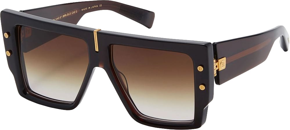 Balmain Brown Acetate Sunglasses Bruin