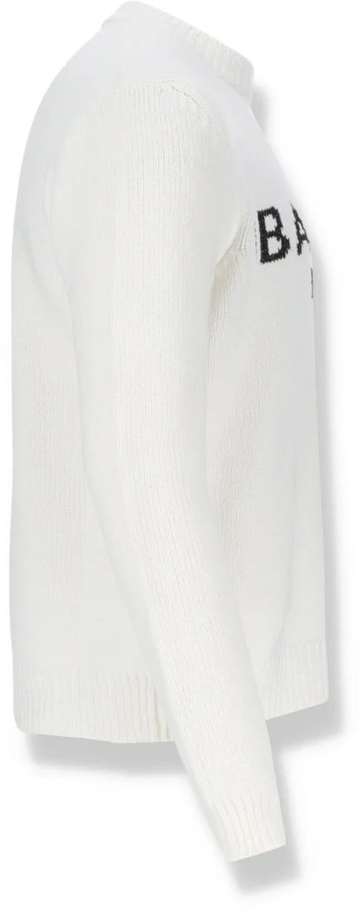 Balmain Cotton Logo Sweater Wit