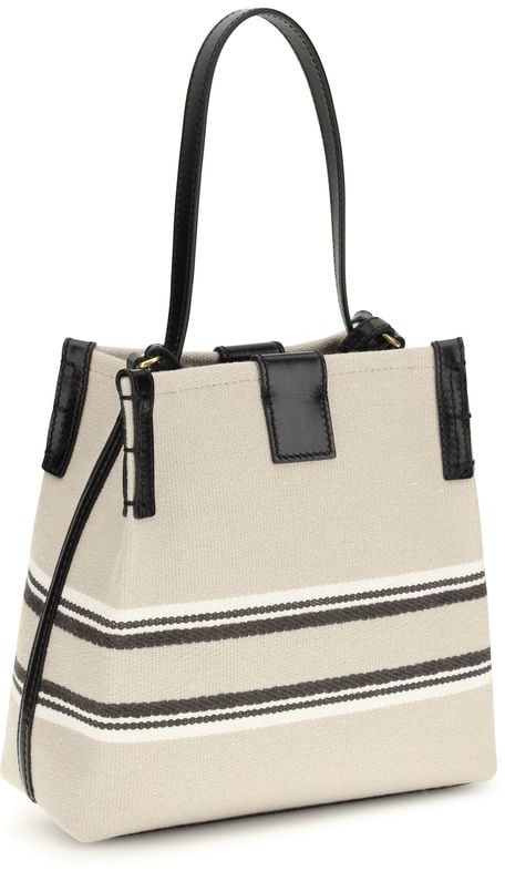 Balmain Balmain Beige Cotton Shoulder Bag Beige