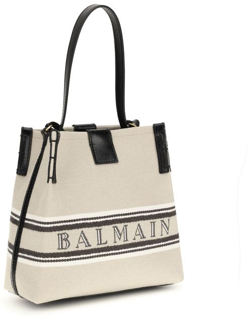 Balmain Balmain Beige Cotton Shoulder Bag Beige