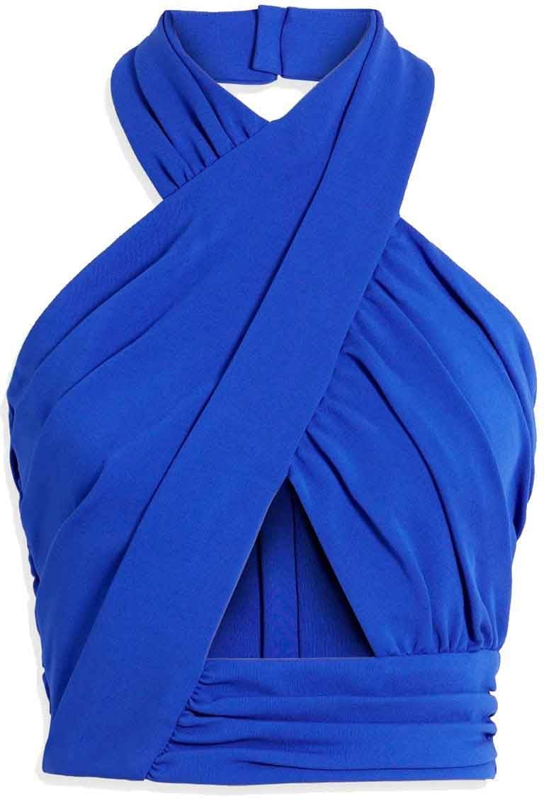 Balmain Balmain Draped Top Blauw