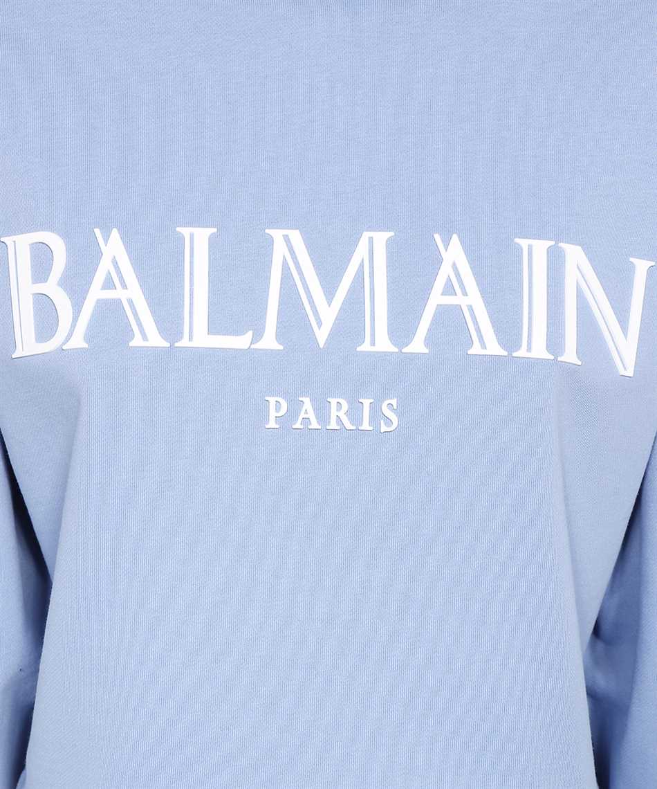 Balmain Cotton hoodie Lichtblauw