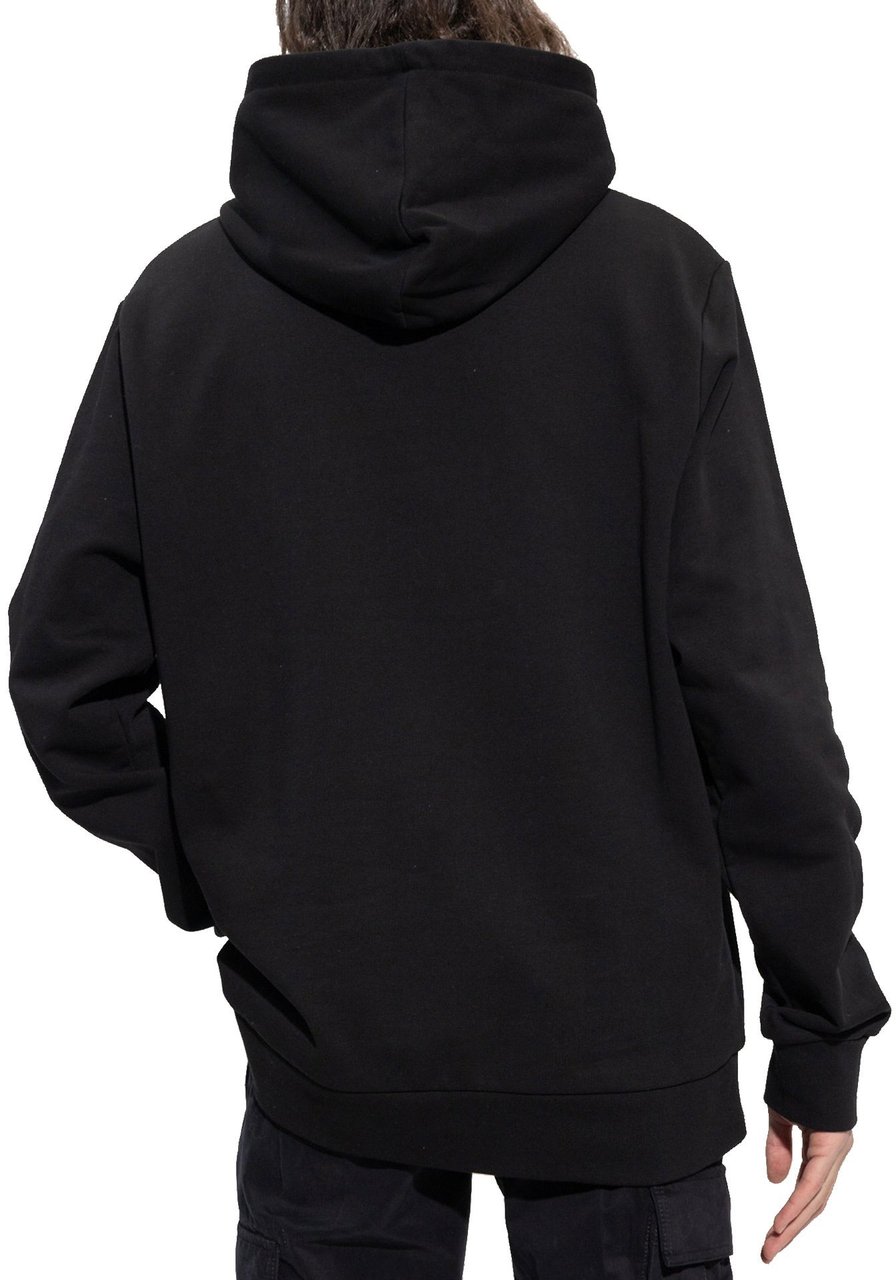 Balmain Balmain Cotton Hoodie Sweatshirt Zwart