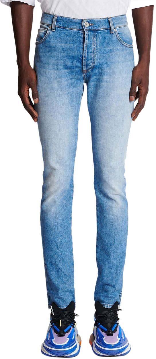 Balmain Trousers Blue Blauw