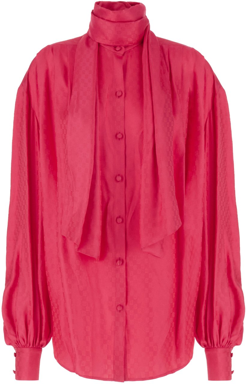 Balmain Balmain Fuchsia silk blend oversize blouse Divers