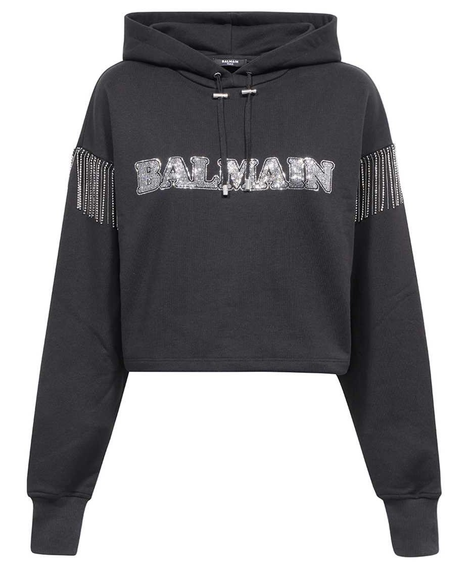 Balmain Cotton hoodie Zwart