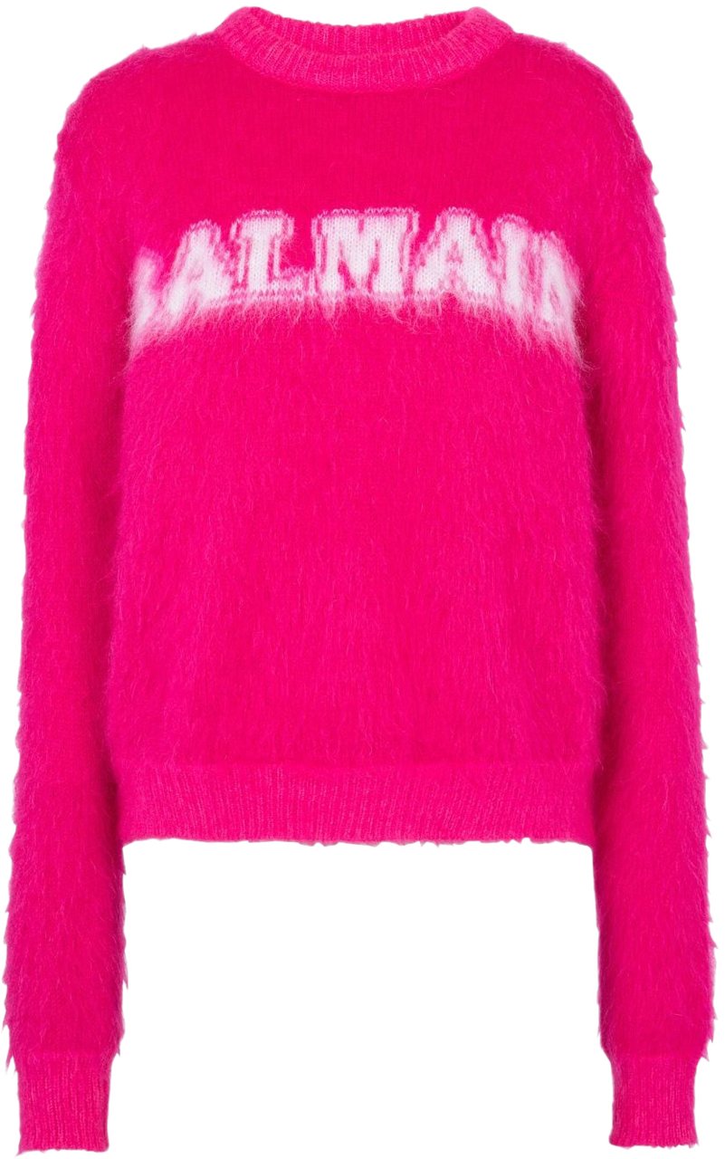 Balmain Sweaters Fuchsiawhite Roze