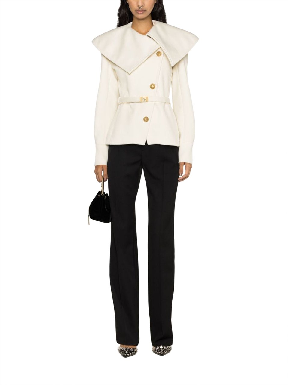 Balmain Coats White Wit