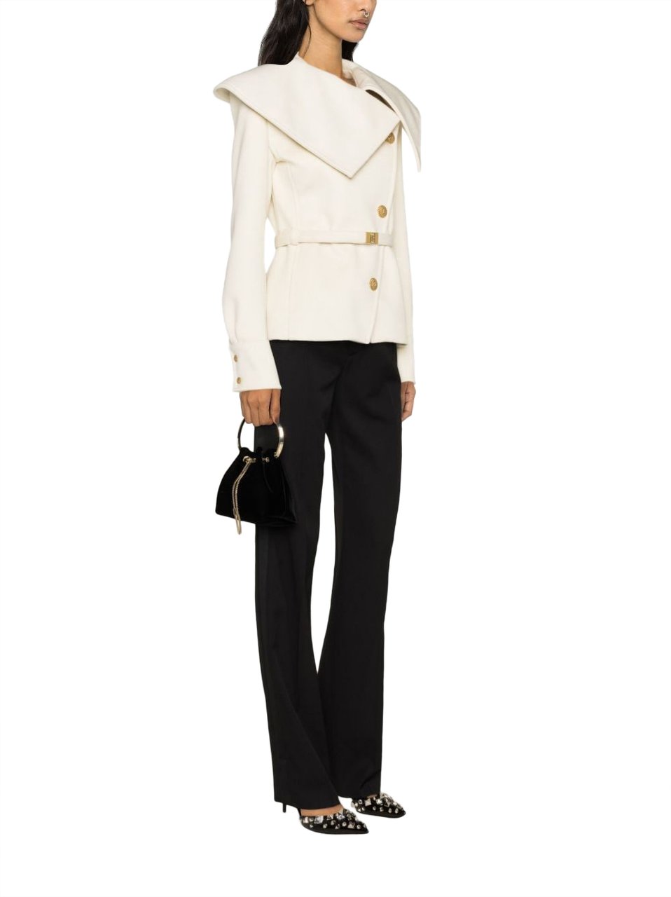 Balmain Coats White Wit
