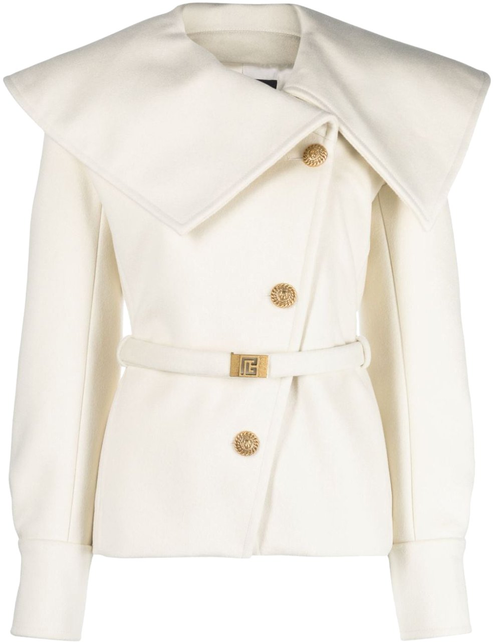 Balmain Coats White Wit