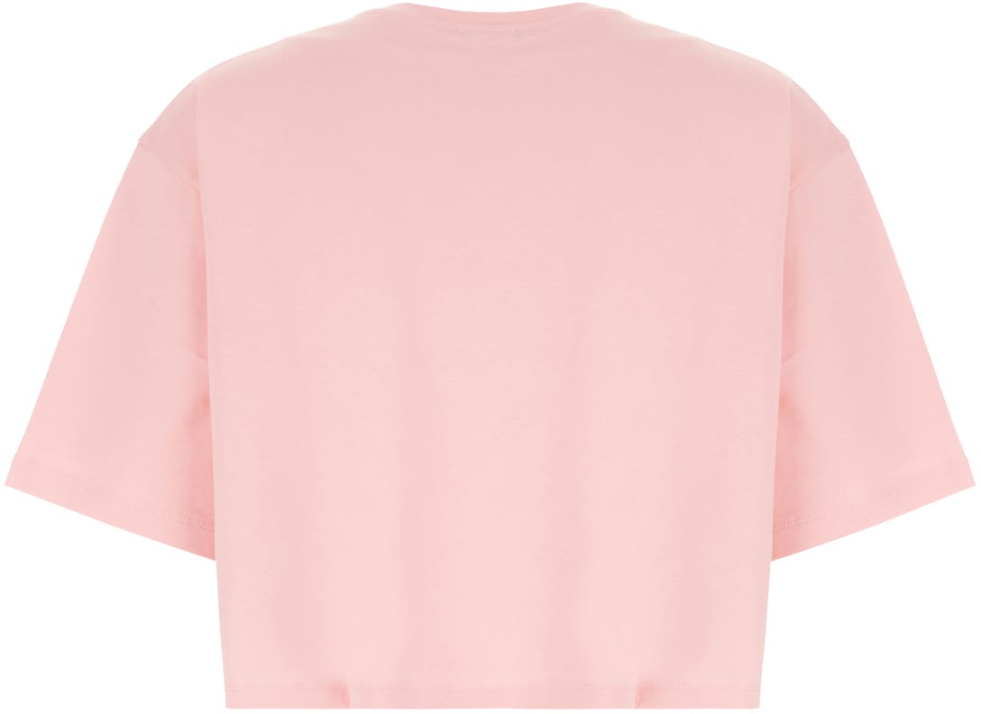 Balmain Cropped Tee Logo Bianco Wit