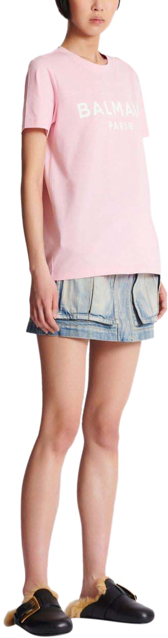 Balmain Top Rose Blanc Wit