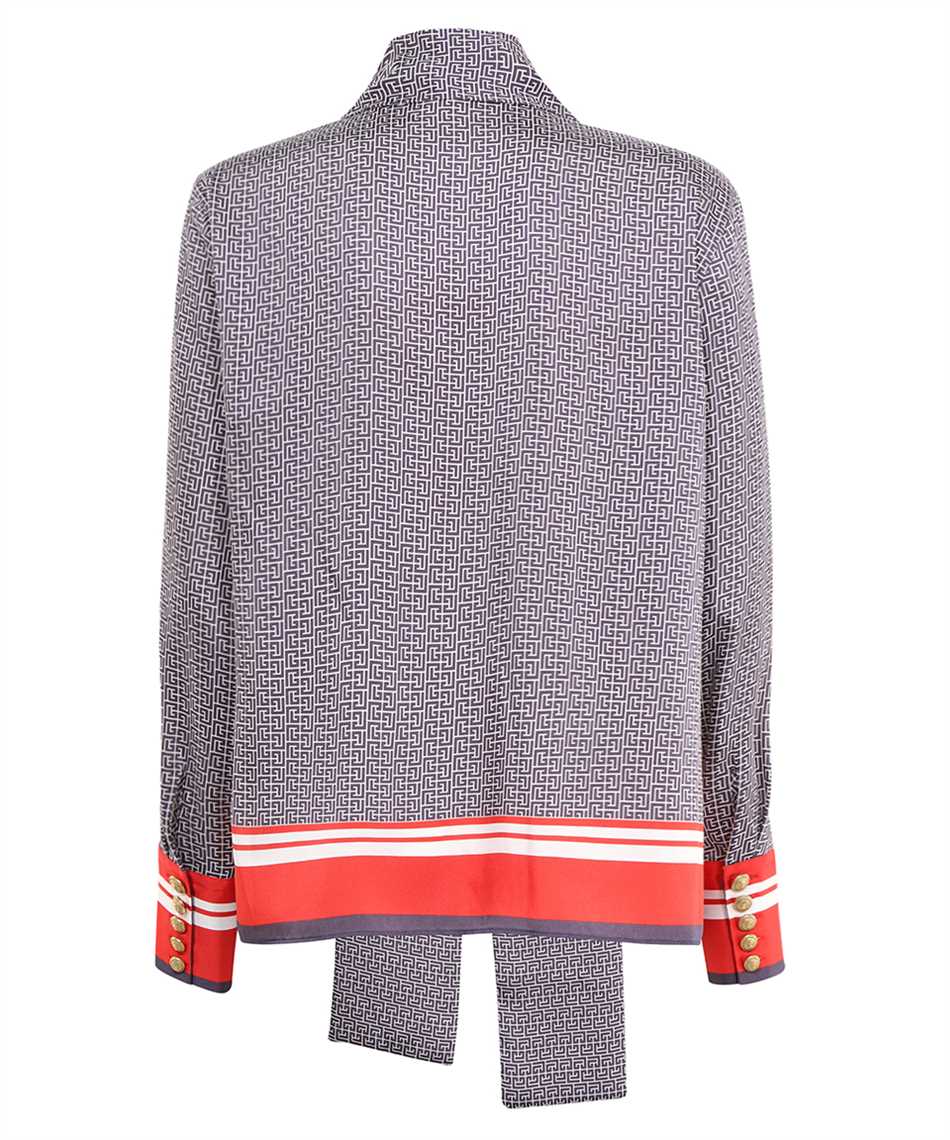 Balmain Print blouse Blauw