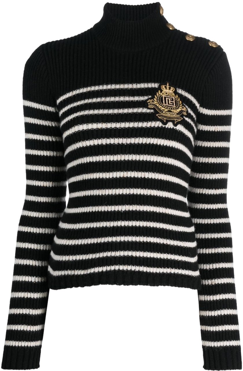Balmain Sweaters Blacknatural Zwart