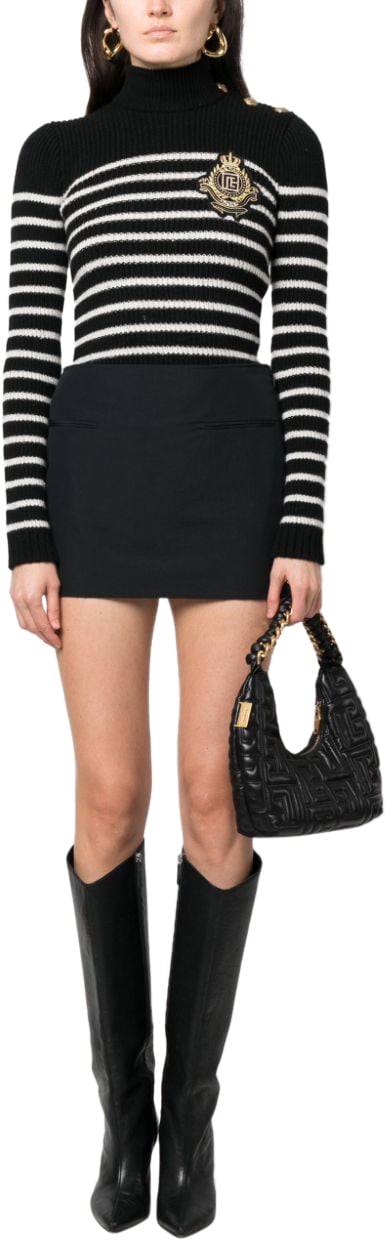 Balmain Sweaters Blacknatural Zwart