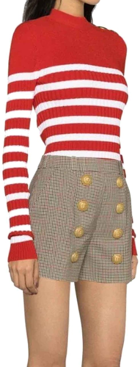 Balmain Balmain Houndstooth Shorts Beige