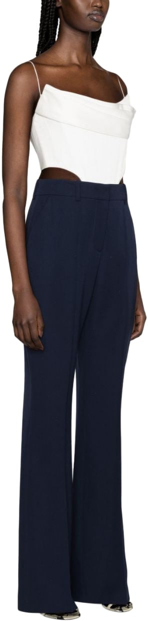 Balmain Trousers Blue Blauw