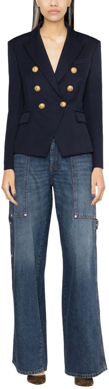 Balmain Jackets Blue Blauw