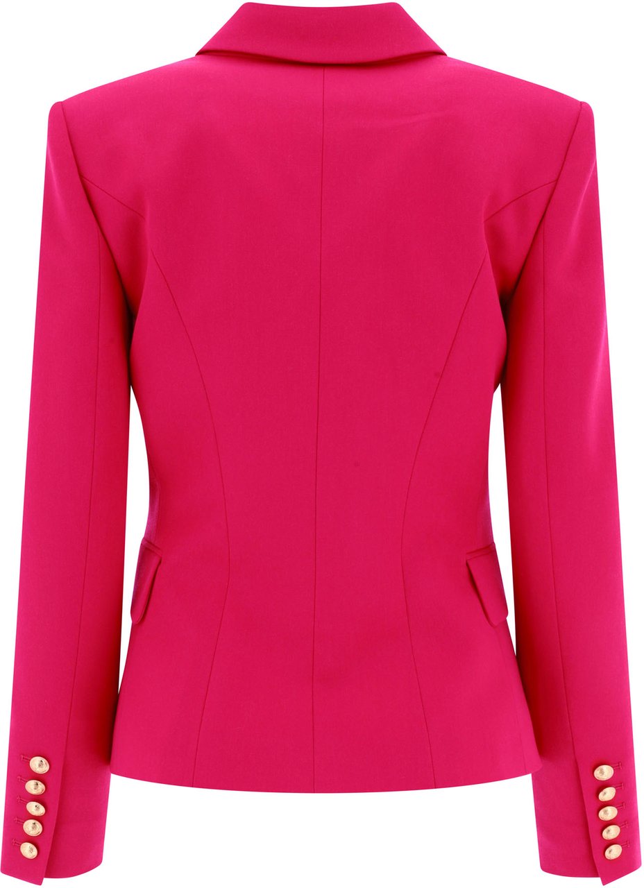 Balmain Double-breasted wool jacket Paars