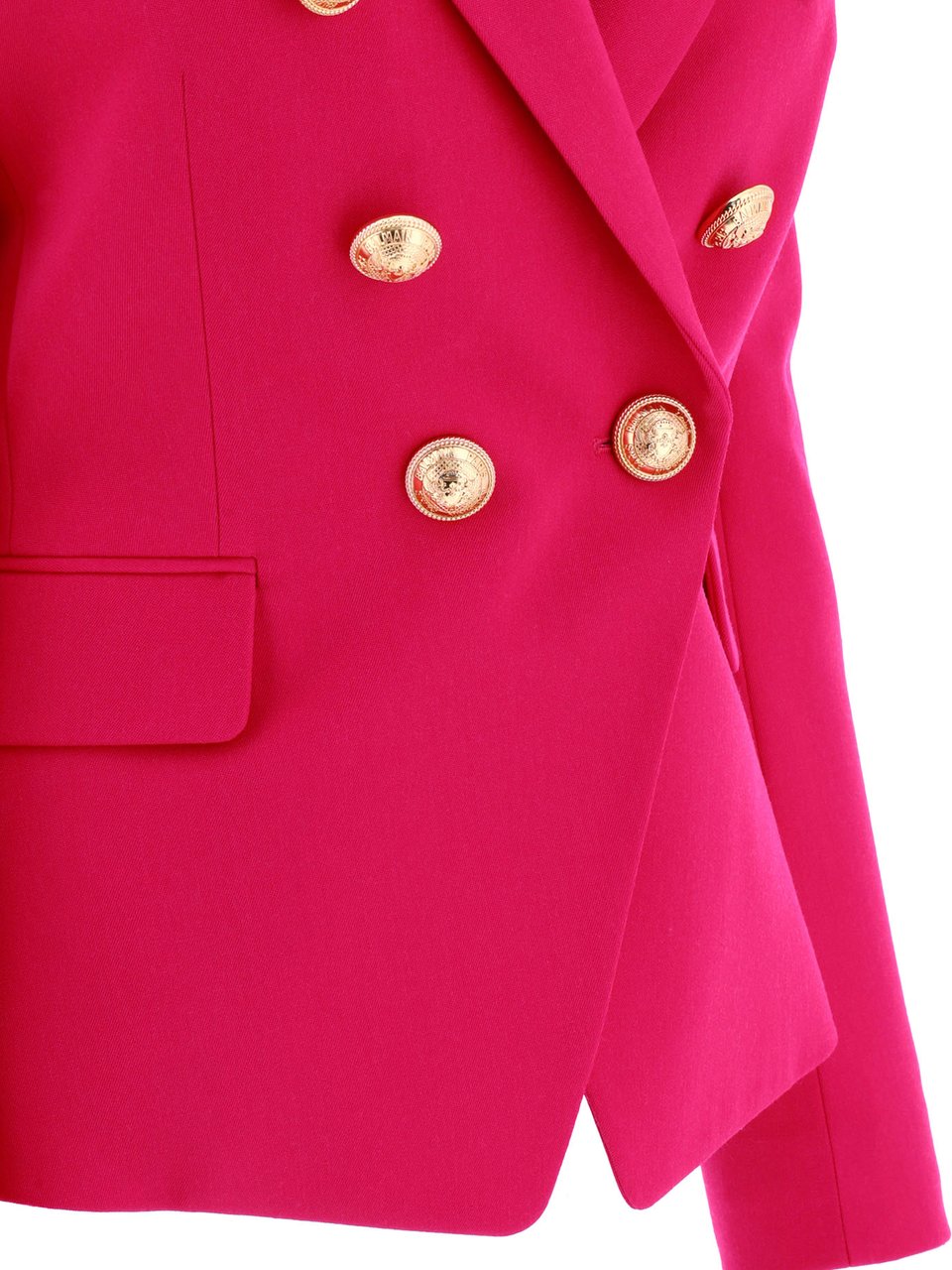 Balmain Double-breasted wool jacket Paars