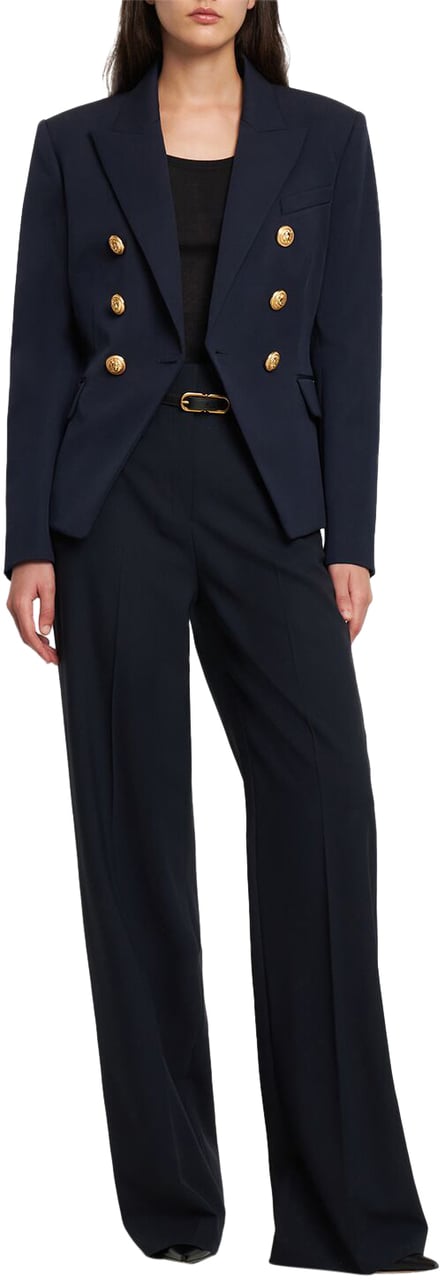 Balmain Elegant dark blue double-breasted blazer Navy