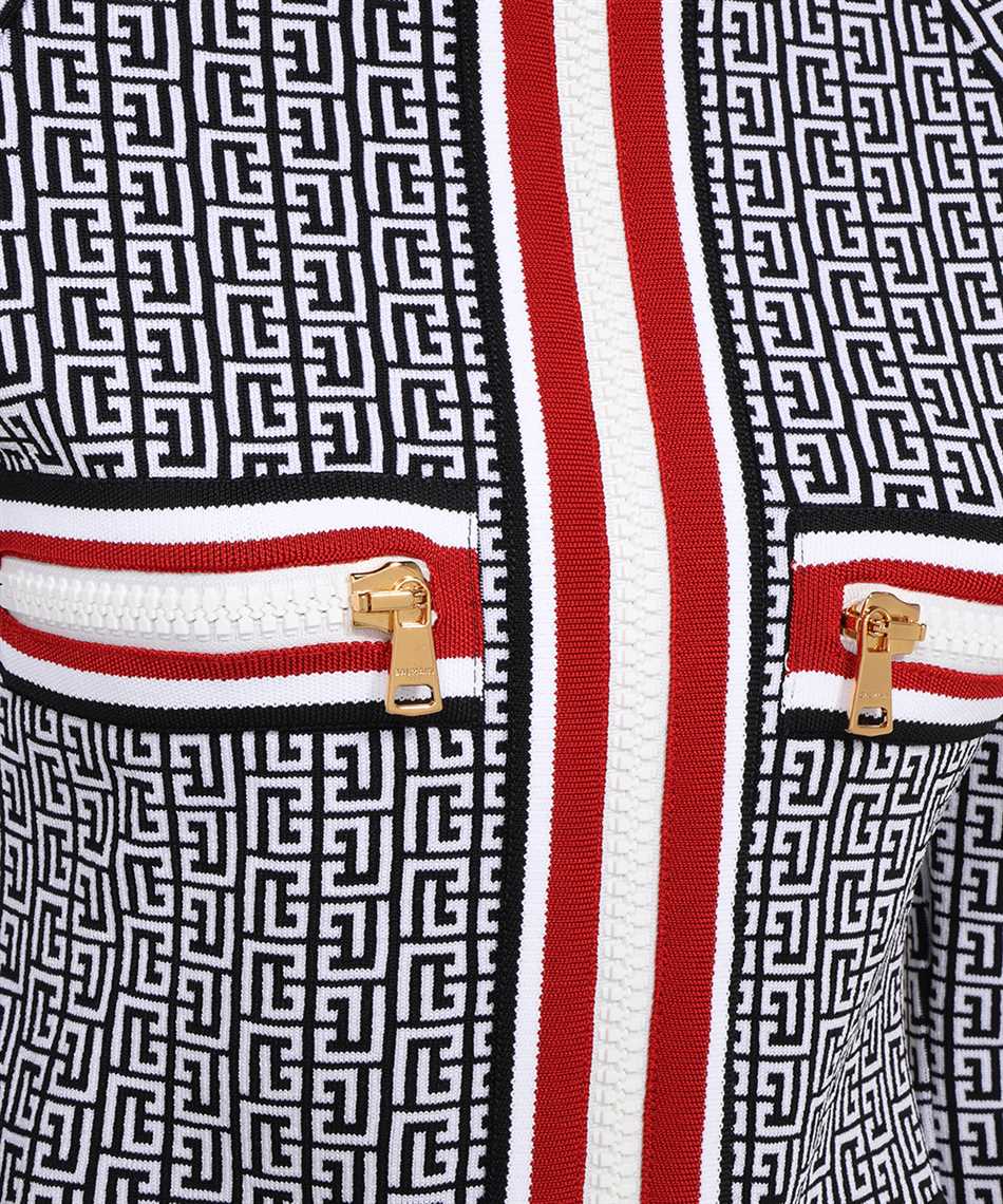 Balmain Jacquard knit jacket Zwart