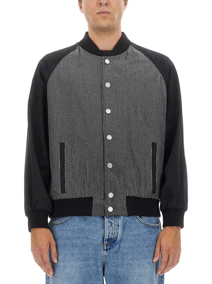 Balmain Textured Bomber Jacket Divers