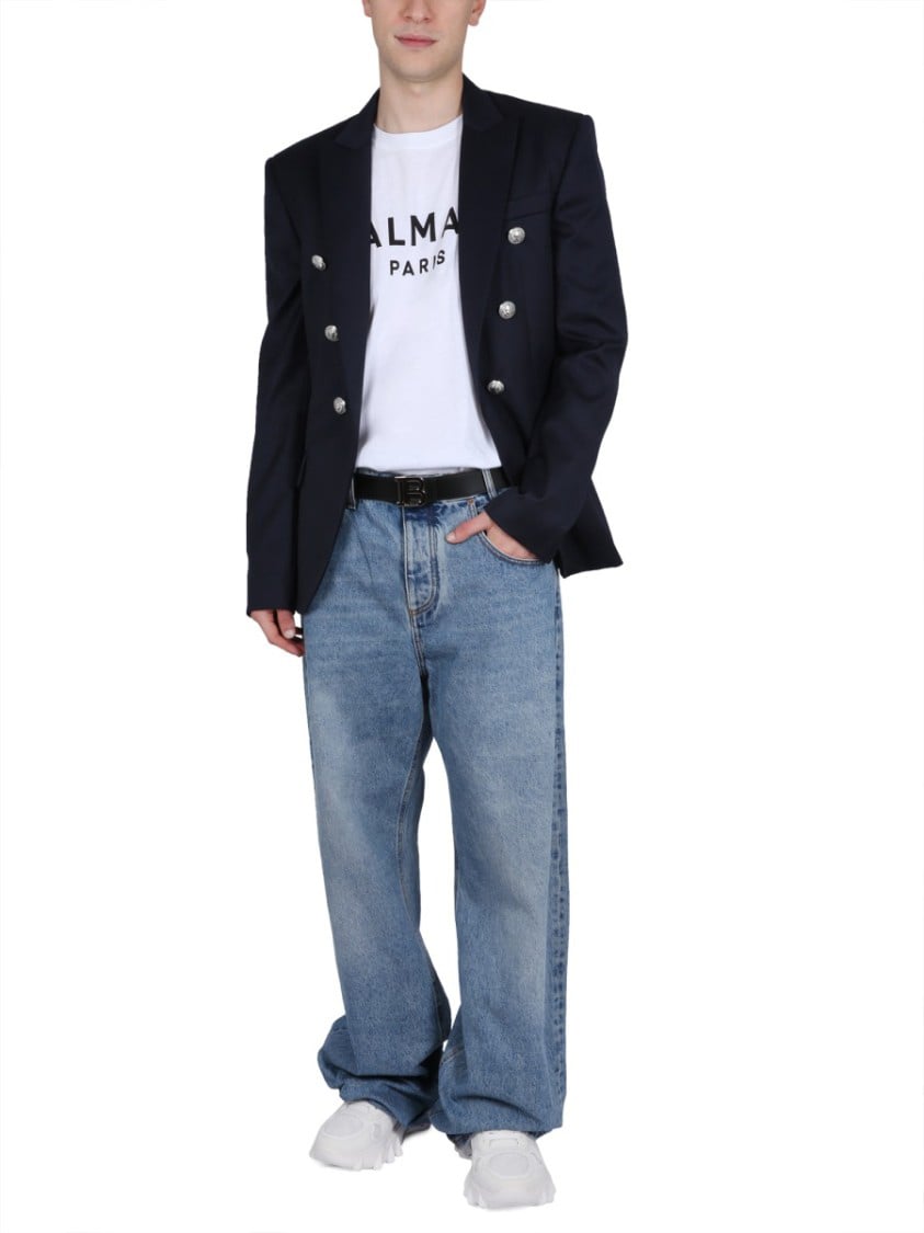 Balmain Loose Fit Jeans Blauw