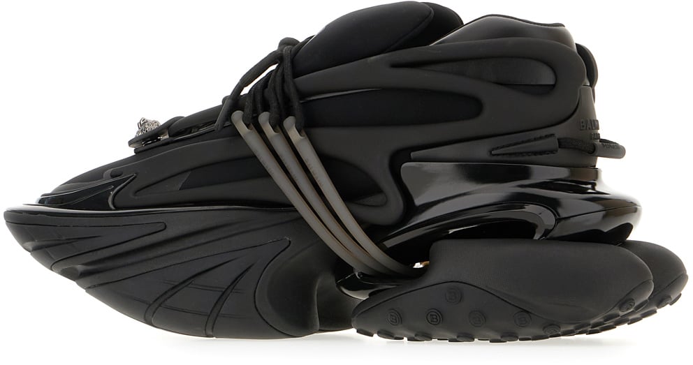 Balmain Balmain Black nylon blend Unicorn sneakers Zwart