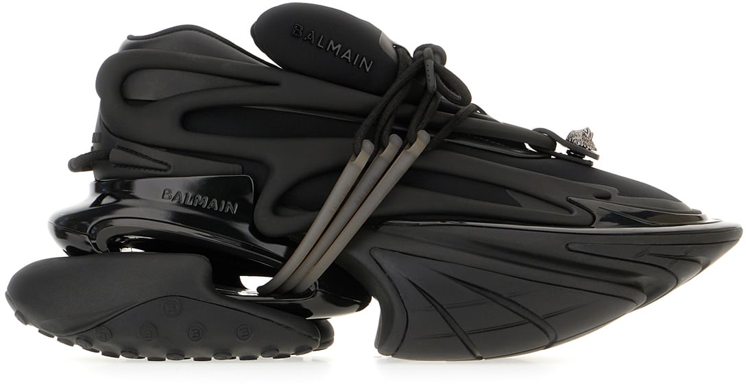 Balmain Balmain Black nylon blend Unicorn sneakers Zwart