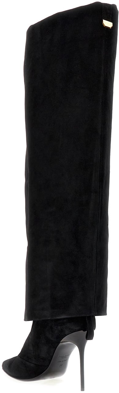 Balmain Balmain Black suede Ariel boots Zwart