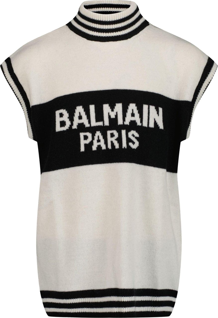 Balmain Balmain Meisjes Trui Off White Wit