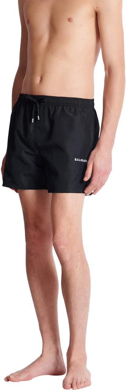 Balmain Logo Swim Shorts Zwart