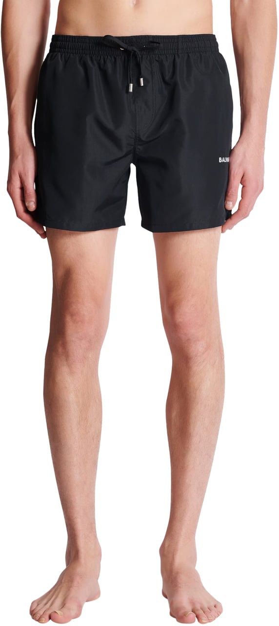 Balmain Logo Swim Shorts Zwart
