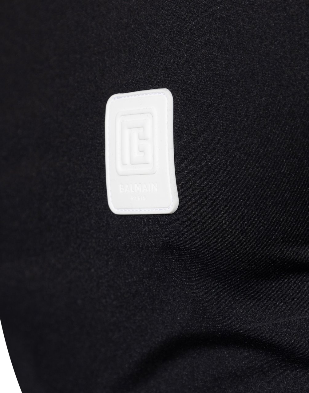 Balmain Raglan Logo Patch T-shirt Zwart