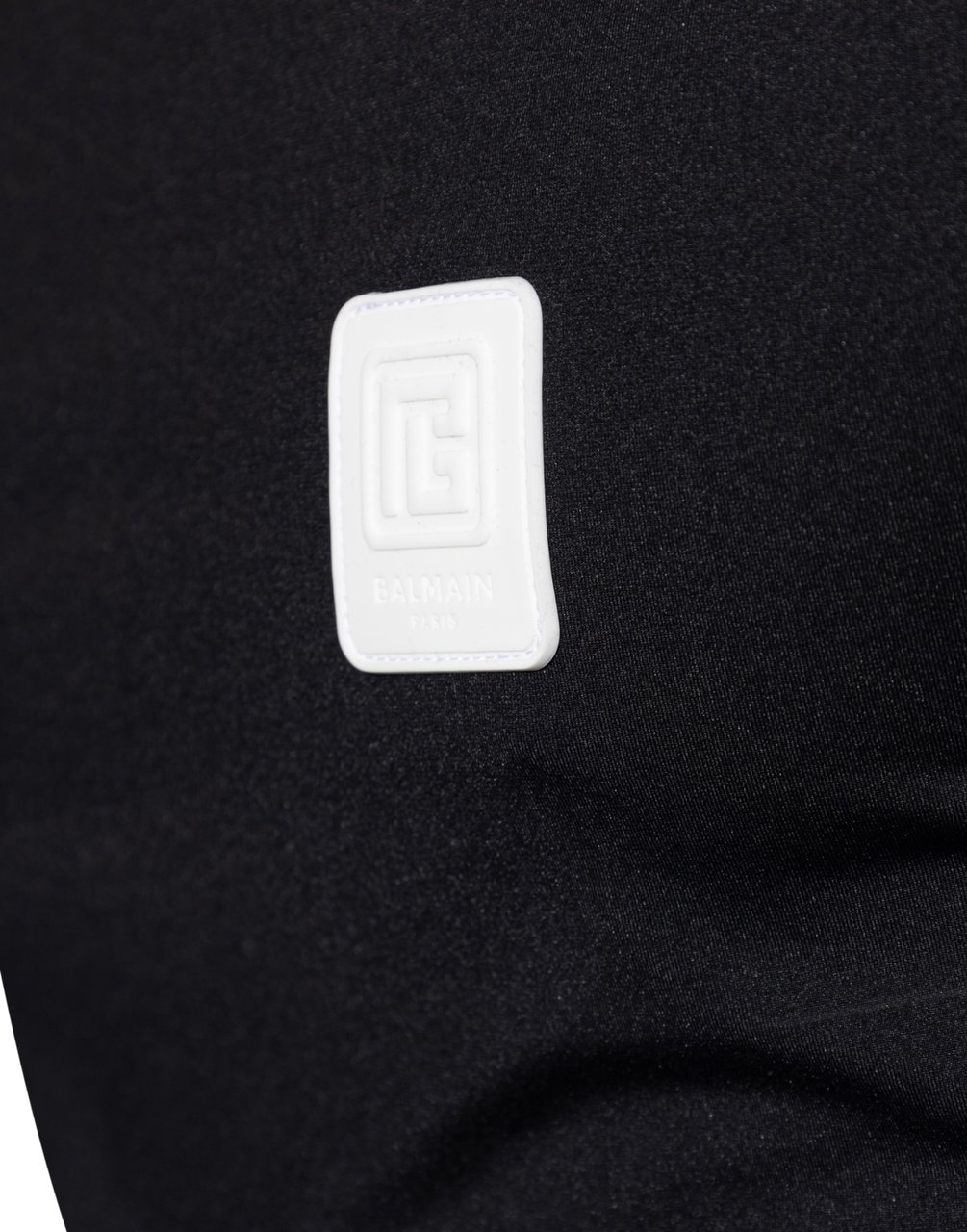 Balmain Raglan Logo Patch T-shirt Zwart