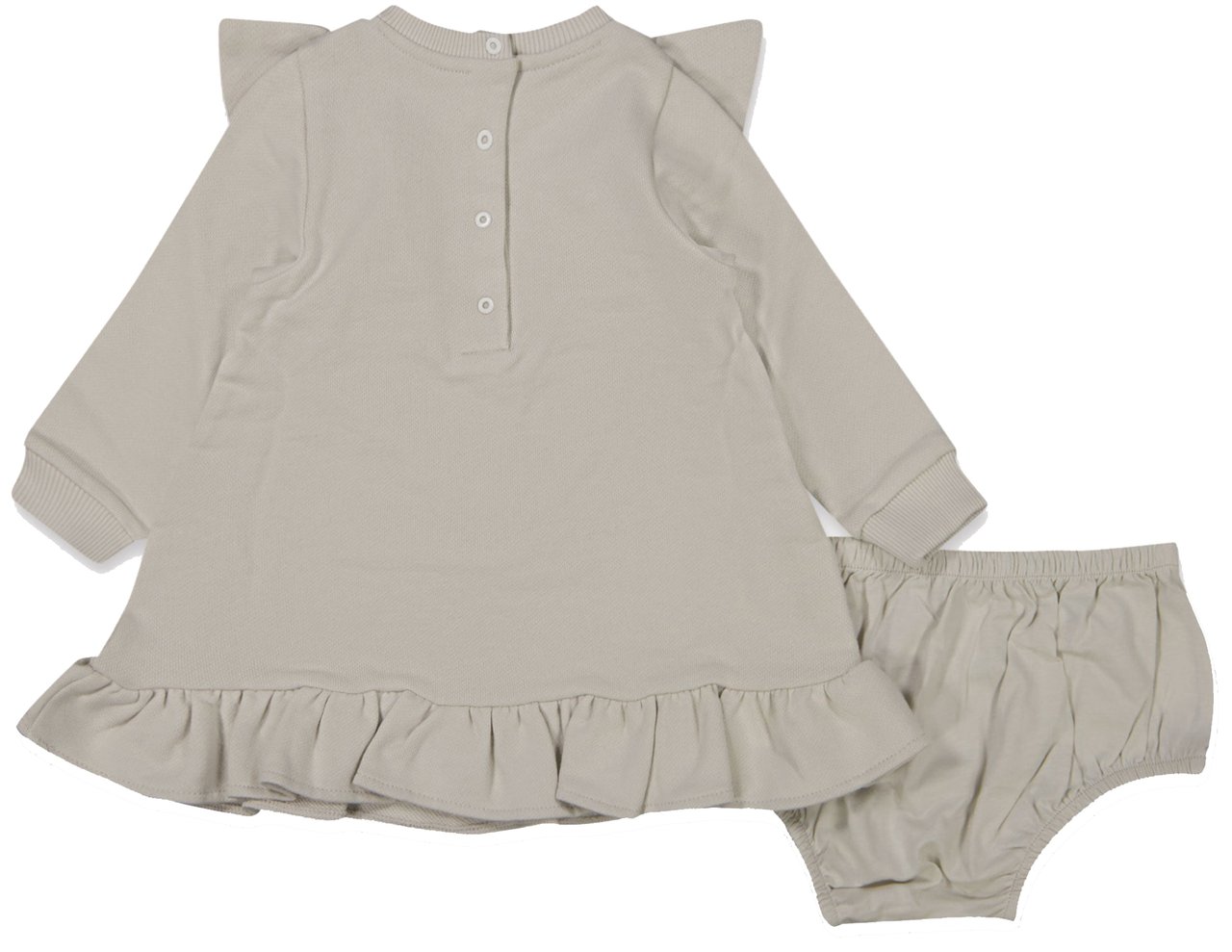 Balmain Balmain Baby Meisjes Jurk In Off White Wit