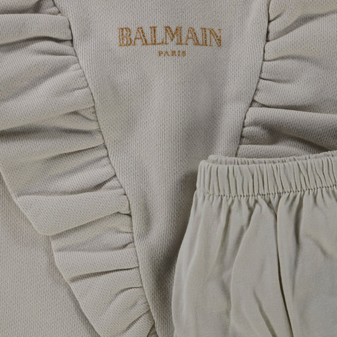 Balmain Balmain Baby Meisjes Jurk In Off White Wit