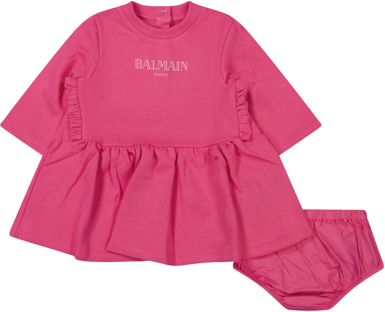 Balmain Balmain Baby Meisjes Jurk In Fuchsia Roze