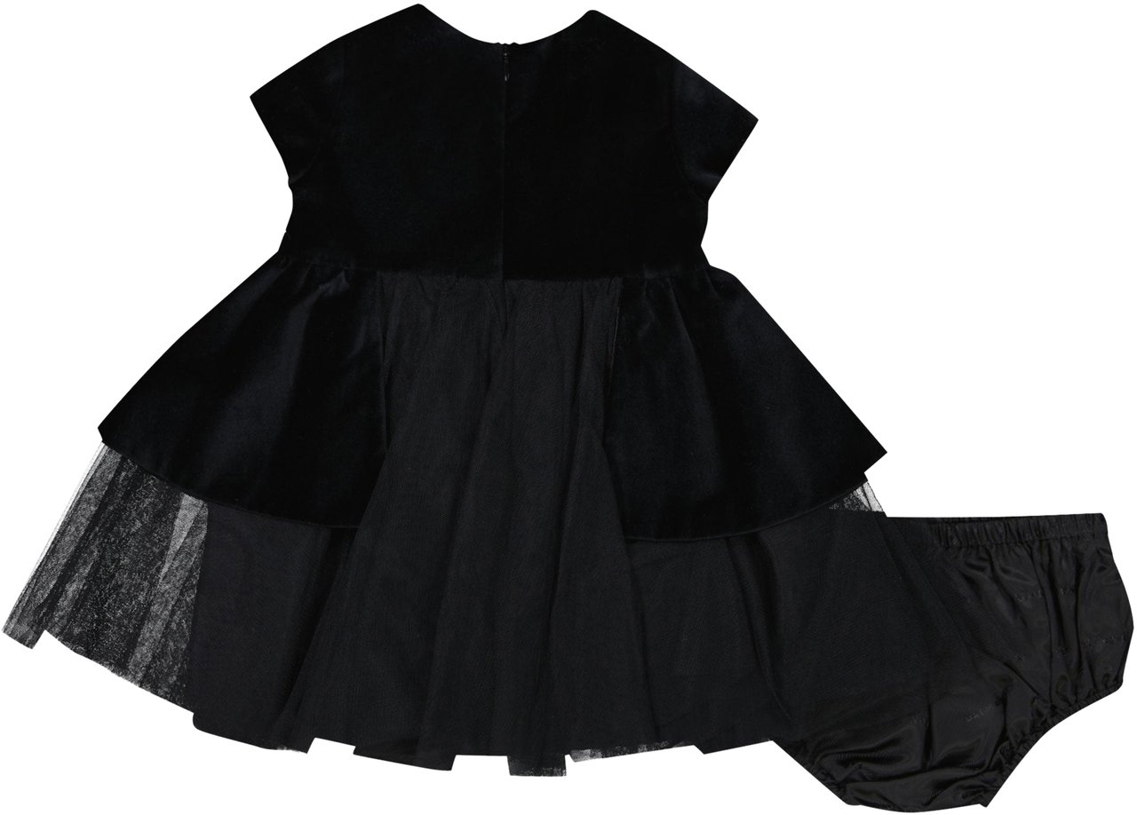 Balmain Balmain Baby Meisjes Jurk In Zwart Zwart