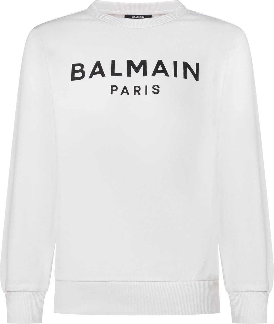 Balmain Felpa con Maxi Scritta Frontale Wit