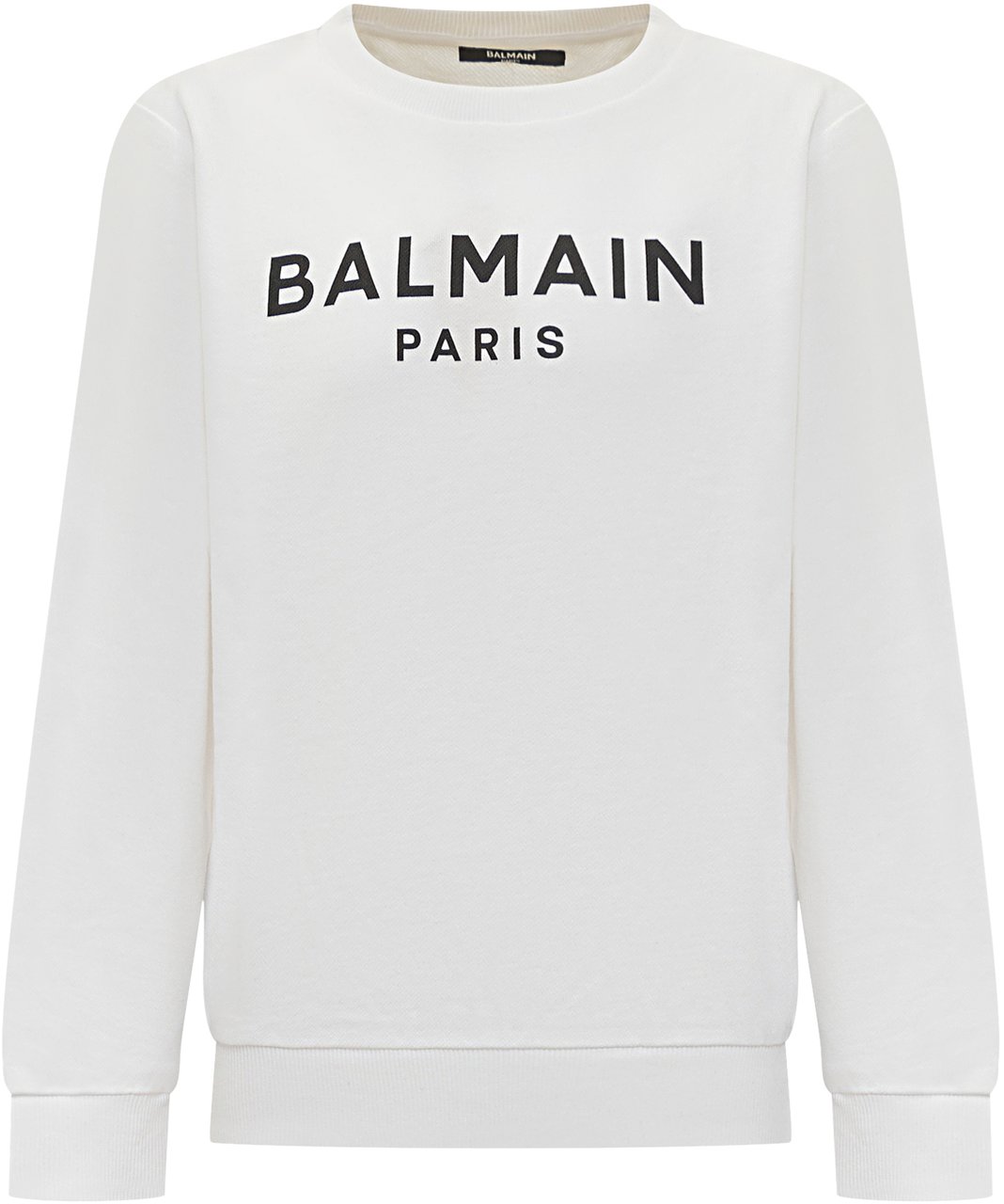 Balmain Felpa Bianca Balmain Kids con Logo Paris Wit