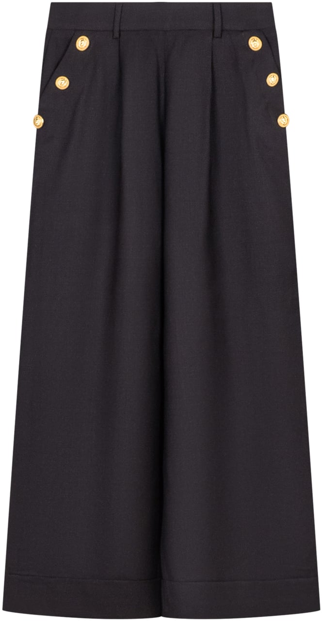 Balmain Pantaloni Culotte Balmain Zwart