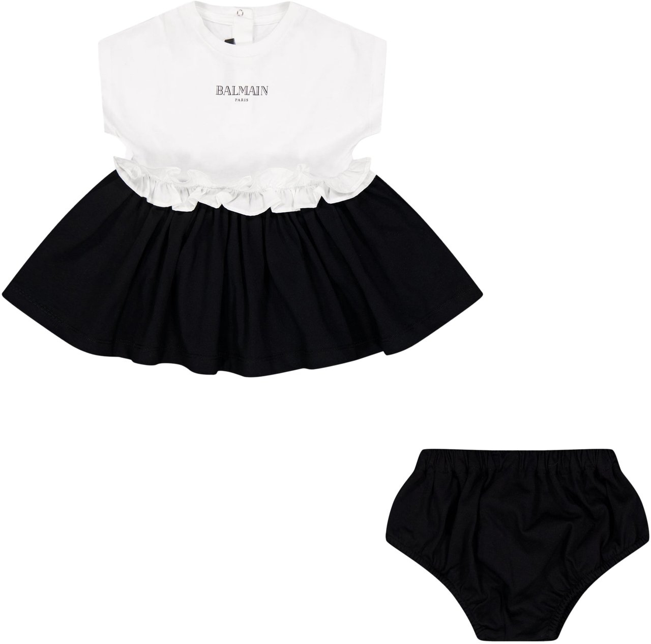 Balmain Balmain Baby Meisjes Jurk In Zwart Zwart
