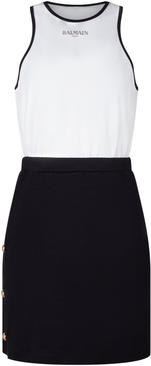 Balmain Abito in Jersey Bicolor Divers