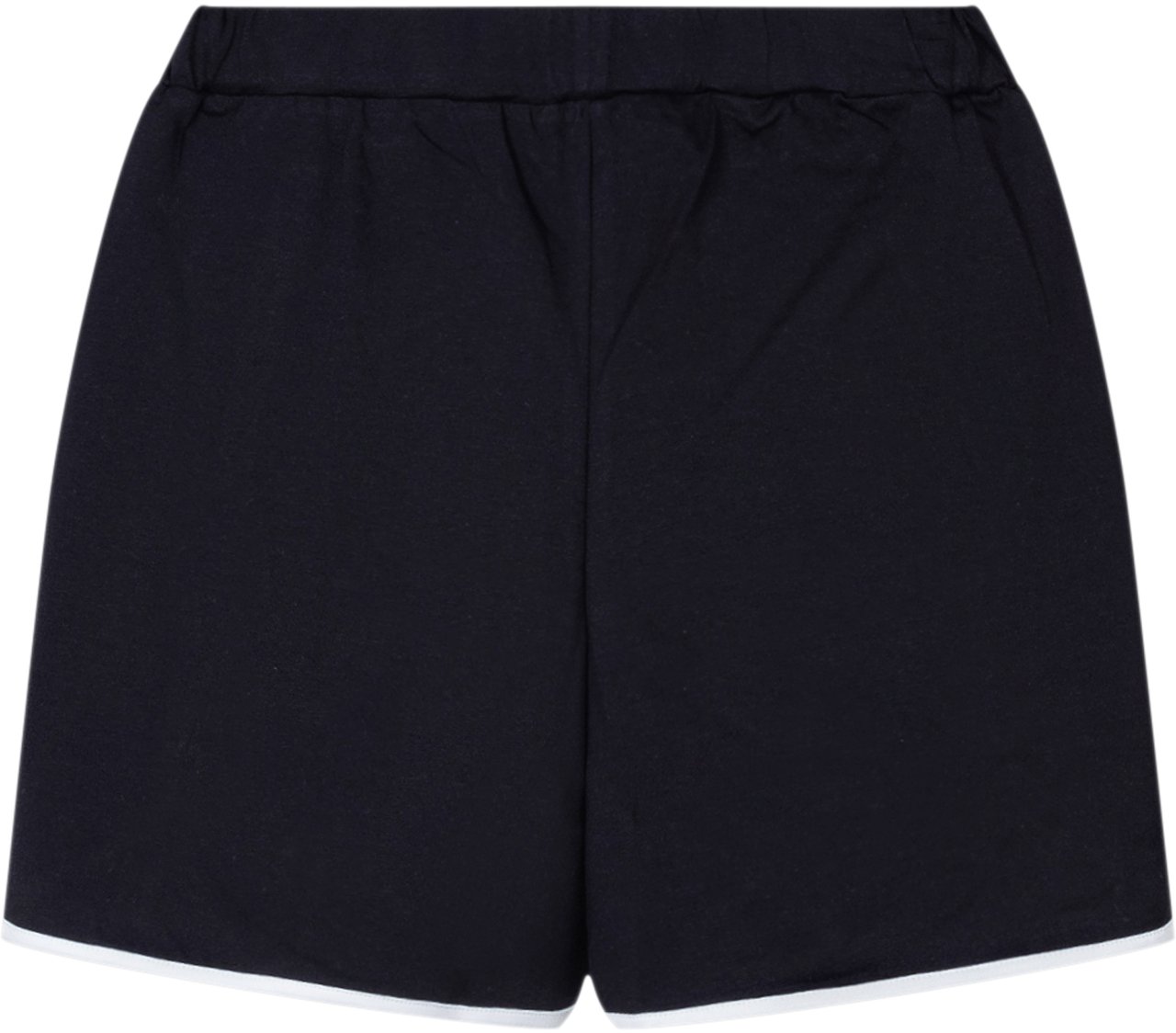 Balmain Short in Jersey con Logo Frontale Zwart