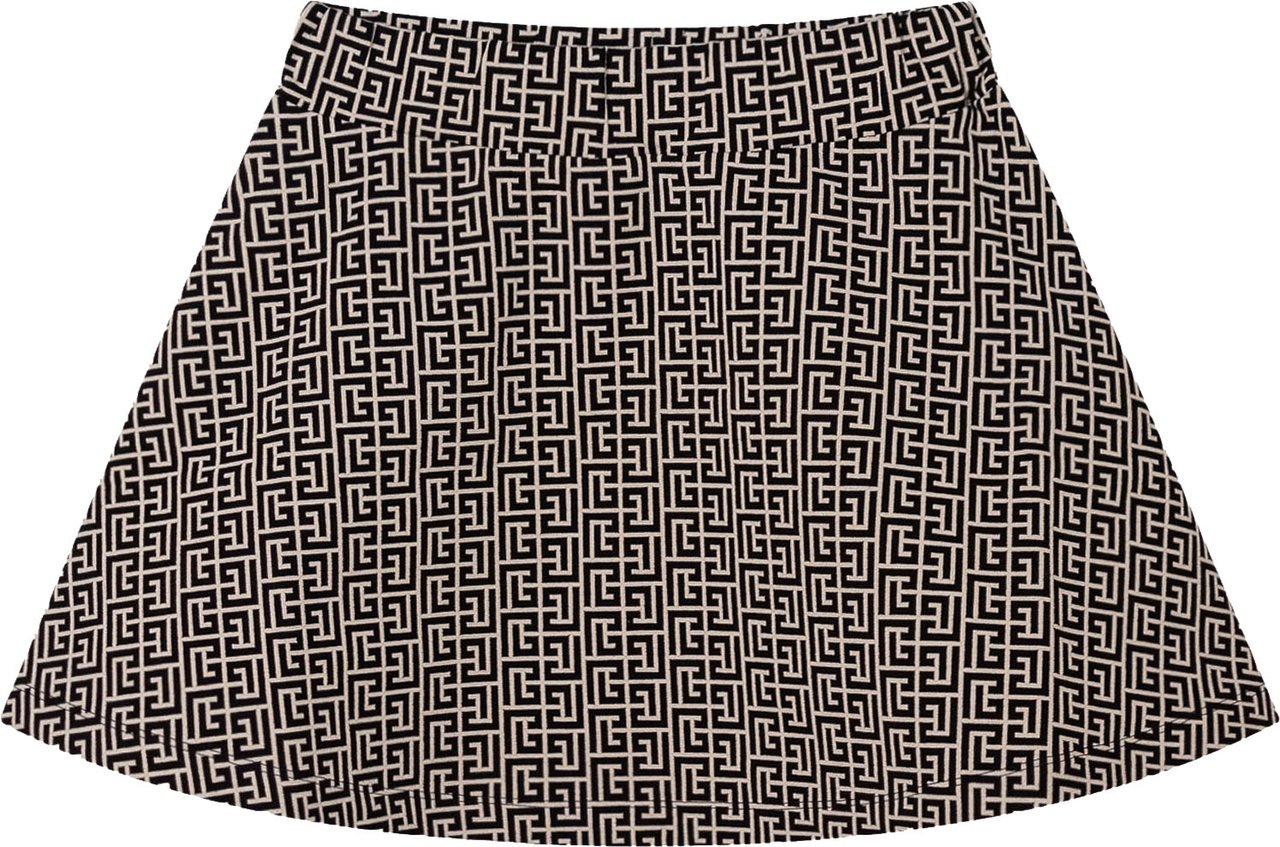 Balmain Minigonna Drappeggiata con Pannello Sovrapposto Zwart